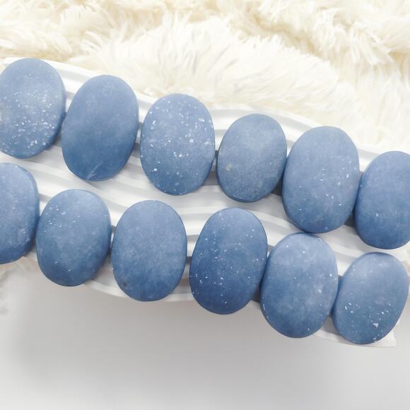 Angelite Palm Stone Healing Crystal - Picture 2 of 8